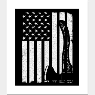 Axe Throwing USA Flag America Patriotic Gift Posters and Art